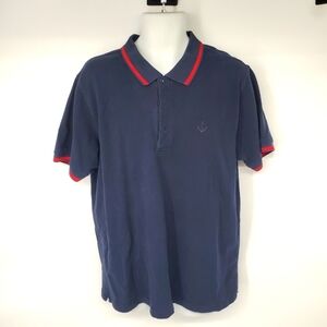 Princess Cruises Shirt Men's Large Polo Navy Blue Logo Short Sleeve